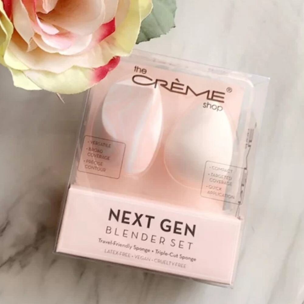 NEW The Crème Shop Next Gen Blender Set 2pc Makeup Sponge Duo Latex-Free & Vegan